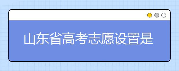 山東省高考志愿設(shè)置是什么？山東高考志愿怎么填？